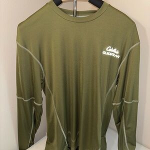 Cabela's Guidewear Olive Green Long Sleeve Shirt